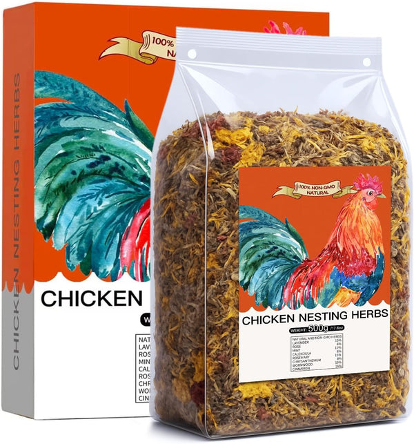 17.6 Oz Chicken Nesting Herbs Flowers Premixed Dried Poultry Herbs Natural Nesting