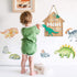 Sionoiur 11.8x11 Dinosaur Decor for Boys Room, Hanging Sign Kids Room Decorations for Bedroom PVC Plastic Decorative