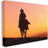 Stupell Industries Woman Riding Horse Silhouette Southwestern Sunset Landscape Canvas Wall Art, 40 x 30, Orange