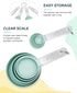 Measuring Cups and Spoons Set of 8, Nesting for Dry or Liquid Ingredients, Stainless Steel Handle, Kitchen Gadgets