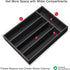 Ayiaren Wooden Cutlery Tray, Kitchen Utensil Drawer Organizer, Black Bamboo Flatware Divider