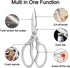 CGBE Heavy Duty Kitchen Scissors, Multi-Purpose Food Shears for Chicken, Fish, Meat & Herbs, Dishwasher Safe - Silver