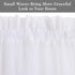 Rose Home Fashion Voile French Door Curtains, Set of 2 Panels, White, W30 x L72