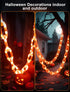 Lights,10.5 175LED Halloween Chain String FT Plastic Chain Orange Light Battery Operated with Memory Timer,Waterproof