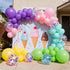iHormke 60pcs 12 Inches Pink Purple Blue Balloons, Pink Teal Green Confetti Rainbow Colorful Balloons for Magic Doll