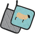 Caroline's Treasures BB8146PTHD Suffolk Sheep Blue Check Pot Holders, Kitchen Heat Resistant Oven Hot Pads, 7 1/2 x 7