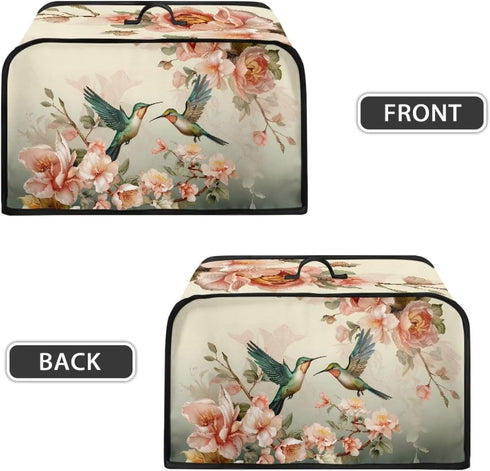 Hummingbird Slow Cooker Cover, Flower Dust Covers for Kitchen Appliances, Insulated Cooker Appliance Cover