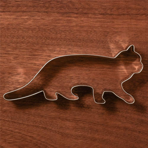 LILIAO Walking Cat Cookie Cutter for Kids - 5.4 x 2.4 Inches Stainless Steel