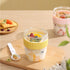 Breakfast On The Go Cups, 20 oz Overnight Oats Containers with Lid & Folding Spoon, Pink