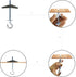 Alovexiong 4 Pack Carbon Steel Plasterboard Ceiling Hooks - Heavy Duty Spring Toggle Wing Bolts for Hanging