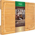 Empune Extra Large Bamboo Cutting Board, 16" with Juice Groove and Handles, Heavy Duty Kitchen Chopping Board