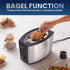 Elite Gourmet ECT2428 Extra Wide 1.25” Slot 2-Slice Toaster, 6 Toast Settings, Cancel, Defrost, Stainless Steel