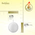Bolsius 2 Count White Ball Candles - Premium European Quality - 2.75 Inches Unscented Dripless Clean Burning Dinner
