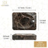 Natural Marble Soap Dish, Rectangle Emperador Dark Jewelry Dish, Dark Brown Style Shower Soap Holder, Modern Stone