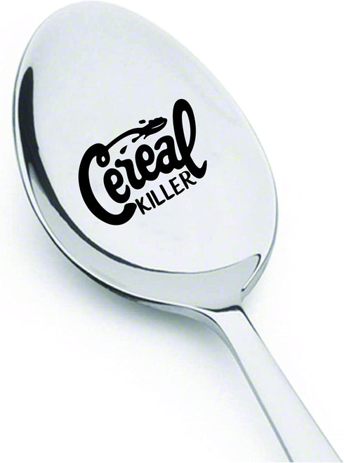 Cereal Killer Spoons, Funny Christmas Gift for Cereal Lovers, Personalized Engraved Spoon for Teens, Stocking Stuffers