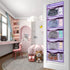 Kids Clothes Organizer for School, Weekly Hanging Storage from Monday to Friday, Day of Week Closet Organizer (PURPLE)