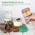 9oz 16oz 6Pack(Red, Hoa Kinh Overnight Oats Jars with Lids, & Leak Proof Small Jars for Overnight Oats, Cereal, Clear