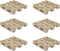 Creative Hobbies 6-Pack Mini Wood Pallet Coasters for Beverages, 4" x 4" x 11/16" DIY Crafts
