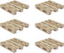 Creative Hobbies 6-Pack Mini Wood Pallet Coasters for Beverages, 4" x 4" x 11/16" DIY Crafts