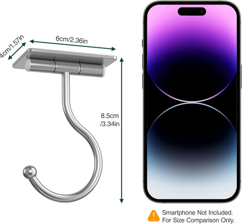 Josmimic Counter, Under Cabinet Banana Hook Adhesive - Sticky Banana Hanger Under Sturdy Metal Banana Holder