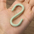 Mini Skater 2.5" S Shape Hooks - 10Pcs Light Green Plastic, Heavy Duty, Rust Resistant for Kitchen, Bathroom, Storage