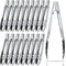 Stainless Steel Kitchen Tongs Set - 7 Inch Metal Tongs for Cooking, Salad, Grilling, Barbecue, 18 Pieces