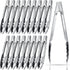 Stainless Steel Kitchen Tongs Set - 7 Inch Metal Tongs for Cooking, Salad, Grilling, Barbecue, 18 Pieces