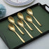 Gold Demitasse Espresso Spoons, 5.5'' Mini Coffee Spoons, Set of 6, Dishwasher Safe