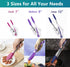 Kitchen Tongs Set of 3, Cooking Tongs with Silicone Tips, Stainless Steel Serving Tongs, Non-Scratch Heat Resistant Tongs for Grilling Cooking BBQ Salad Buffet (Pink/Purple/Navy, 7/9/12 Inch) by DAILY KISN