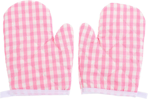 2Pcs Oven Mitts for Play Kitchen, Anti- Scald Gloves Microwave Oven Gloves