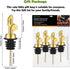 4 WAFJAMF Pcs Weighted Stainless Steel Bottle Pourers, Self Closing Olive Oil Dispenser Spout, Auto Flip Feature Liquor
