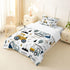 Set Set Set 2Pcs 1 Feelyou Cartoon Car Kids Comforter Construction Bedding for Boys Toddler Decor Equipment Trucks