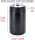 4-in-1 Stainless Steel 12 oz Double Wall Vacuum Insulated Can or Bottle Cooler, Fits 16 oz Cans - Black