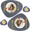 Faux Leather Placemats and Coasters Set, Round Leather for Dinner Table Mats