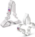 Ann Clark Vive La France Cookie Cutters 2-Pc. Set - Eiffel Tower and Fleur de Lis, Made in the USA