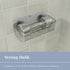 COLINCH Bathtub Toy Storage Clear Bath Toy Holder with Drainage Holes, Wall-Mounted No-Drill Organizer for Kids Tub
