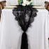 ShinyBeauty Black Lace Table Runner - 30x120 Inch Vintage Floral Lace Table Cloth for Weddings, Thanksgiving, Rustic