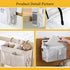 Bedside Caddy Organizer, Multi-Function Hanging Storage Bag for Bunk Bed & Dorm Bed Rails, White