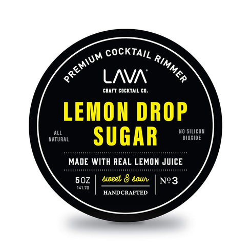 LAVA Premium Lemon Drop Sugar Cocktail Rimmer, All Natural Rimmer Sugar, Sweet