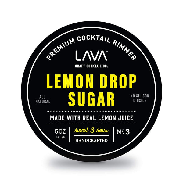 LAVA Premium Lemon Drop Sugar Cocktail Rimmer, All Natural Rimmer Sugar, Sweet