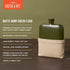 Foster & Rye 6oz Flask Whiskey Men-Stainless Steel Alcohol Matte Army Green with Canvas Wrap, Set of 1