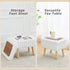 Wimarsbon Storage Ottoman,Soft Faux Fur Footstool with Padded Seat, Small Reading Vanity Chair, Footrest with Wood Tray