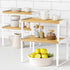 Kitchen Cabinet Organizer Shelf Set of 4, Stackable Countertop Storage Rack for Pantry Spices, Plates, Desk Books