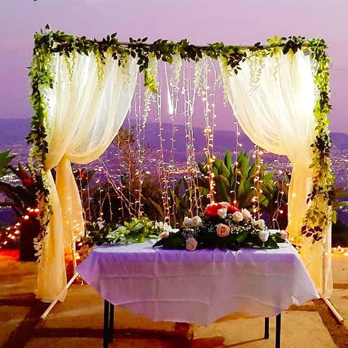 HANDIC Wisteria Garland 5pack - 33Ft Artificial Fake Wisteria Vine Hanging Flowers Fake Vines Plants