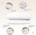 100% Organic Cotton Pillow Cases Queen Size Set of 2, 300 Thread Count, GOTS Certified, Soft & Breathable Pillowcases,