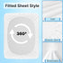 18" (60'' 80'') Queen Mattress Protector, Waterproof Mattress Cover with Deep Pocket Bed Cover, Fitted Sheet Style