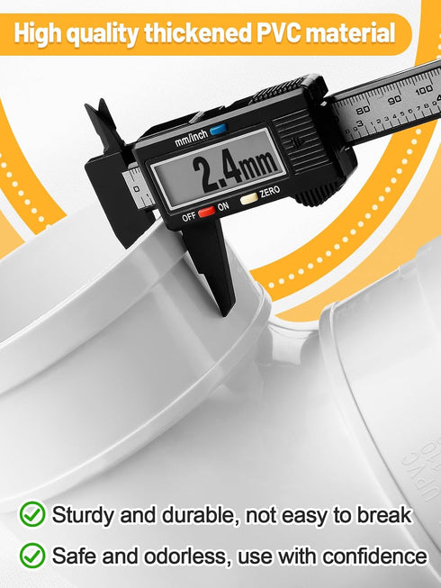 6.6 Automatic Chicken Feeder No Waste - Pounds Large Capacity Heavy Duty PVC Pipe Hanging Chicken Feeder, Poultry