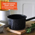 Mirro 1 Quart Enamel Sauce Pan, Speckled Finish Cookware