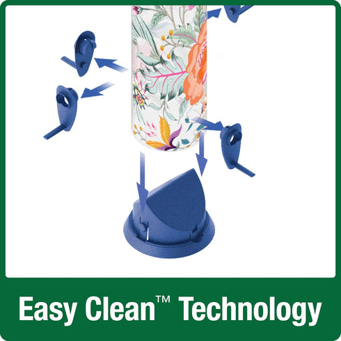 Wild Wings Fantasy Floral Easy Clean Bird Feeder