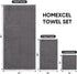 8 Set, 2 2 4 HOMEXCEL Piece Bath Towel Microfiber Bathroom Towel - Bath Towels, Hand Towels, and Wash Cloths, Super